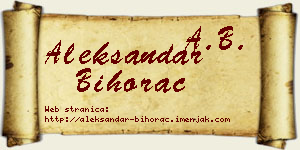 Aleksandar Bihorac vizit kartica